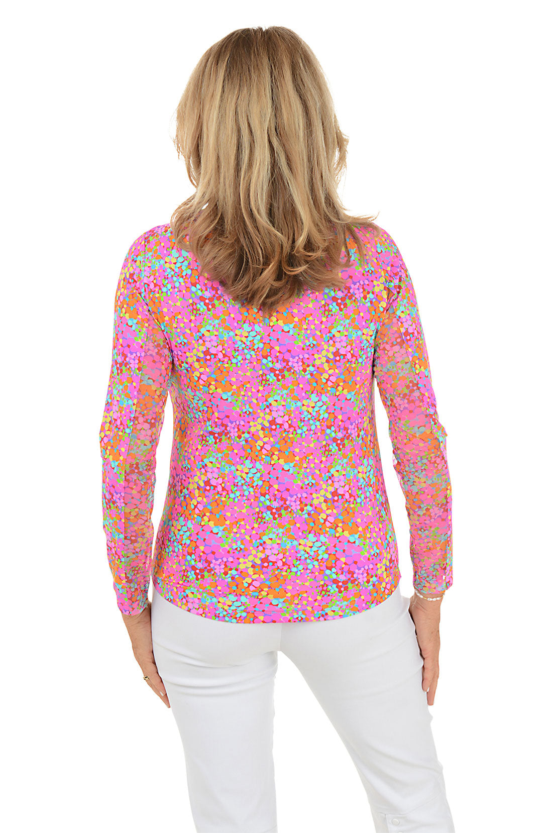 Hot Pink Allana Speckled UPF50+ Sun Shirt