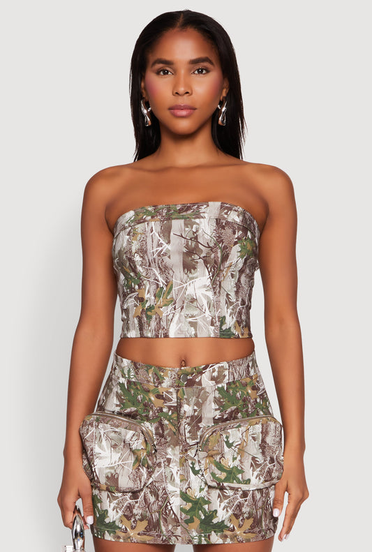 Hunter Camo Corset Tube Top