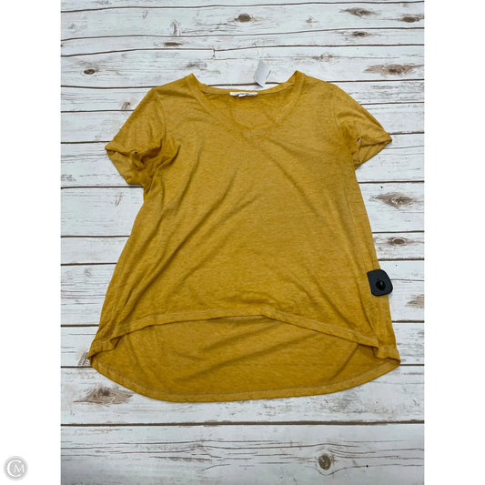 Top Short Sleeve Basic By Hippie Rose In Yellow, Size: Xl