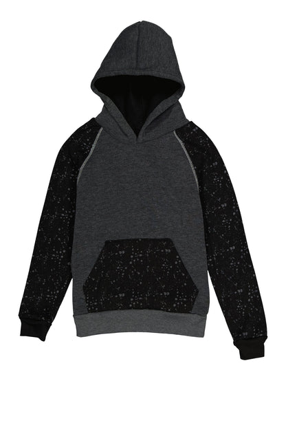 Boys Paint Splatter Hooded Sweatshirt