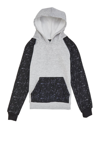 Boys Paint Splatter Hooded Sweatshirt