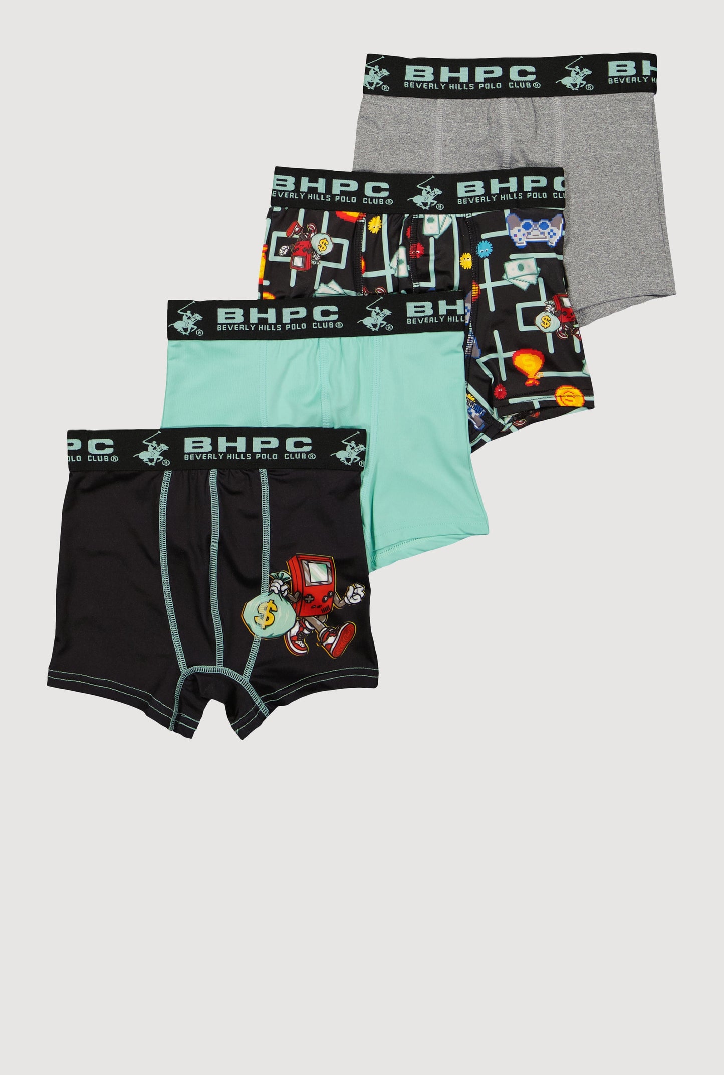 Boys Video Game Graphic Print Boxer Briefs 4 Pack
