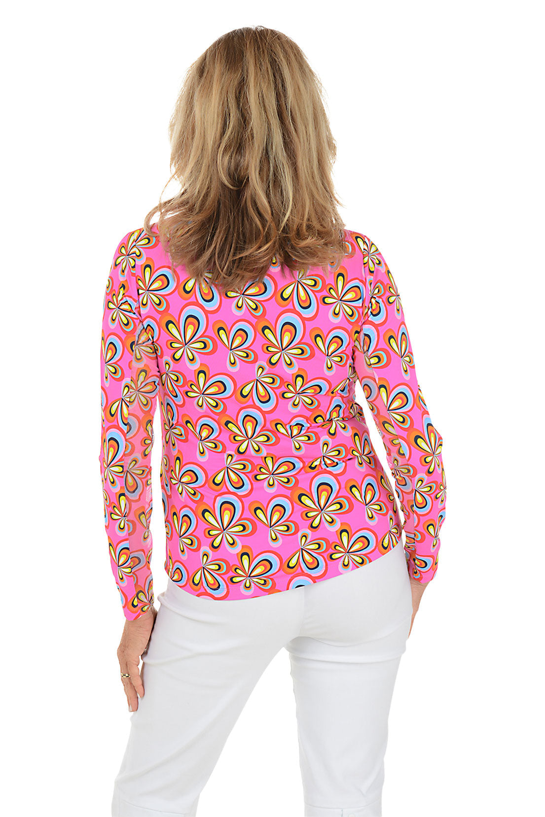 Hot Pink Arya Flower UPF50+ Sun Shirt