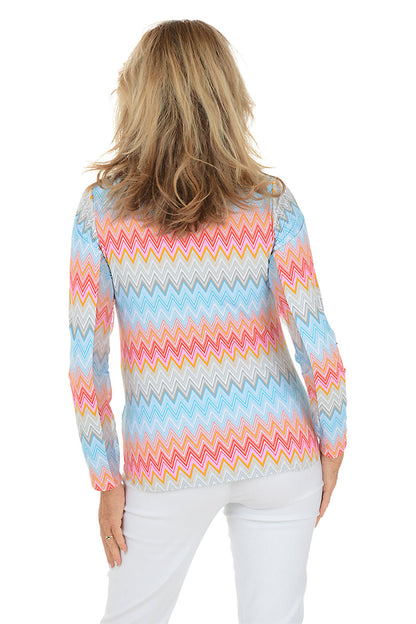 Candy Pink Susan Chevron UPF50+ Sun Shirt
