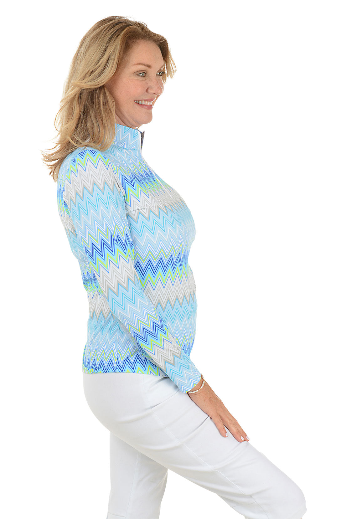 Seafoam Susan Chevron UPF50+ Sun Shirt