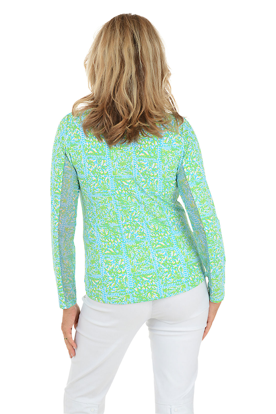 Turquoise Josie Tile UPF50+ Sun Shirt